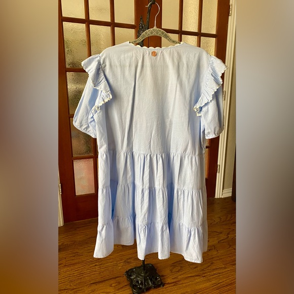 SIMPLY SOUTHERN RICK RACK TIERED RUFFLE DRESS LARGE - Picture 2 of 4